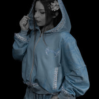 Women's Faerie Zip-up Hoodie [EVERMORE BLUE]