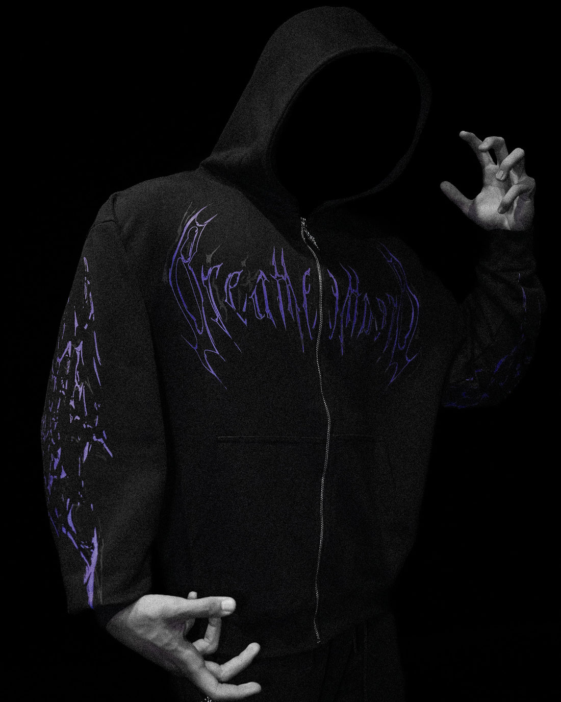 Deathkeeper Oversized Zip-up Hoodie [DUSK]