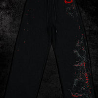Women's Shattered Blade Rhinestone Uncuffed Sweatpants [NIGHTMARE]