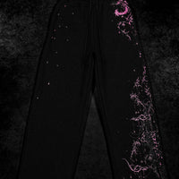 Women's Shattered Blade Rhinestone Uncuffed Sweatpants [BLOSSOM PINK]