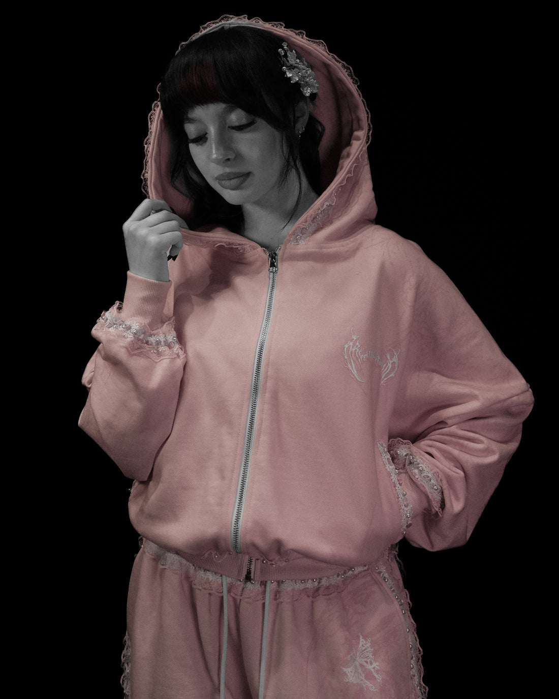 Women's Faerie Zip-up Hoodie [BLUSHVEIL PINK]
