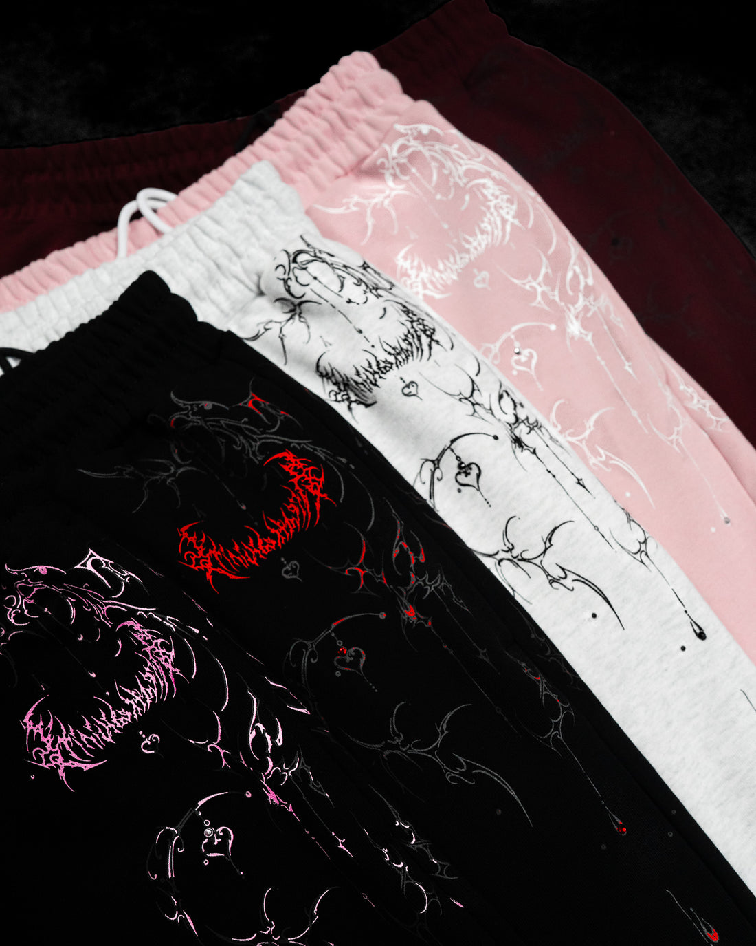 Women's Shattered Blade Rhinestone Uncuffed Sweatpants [BLOSSOM PINK]