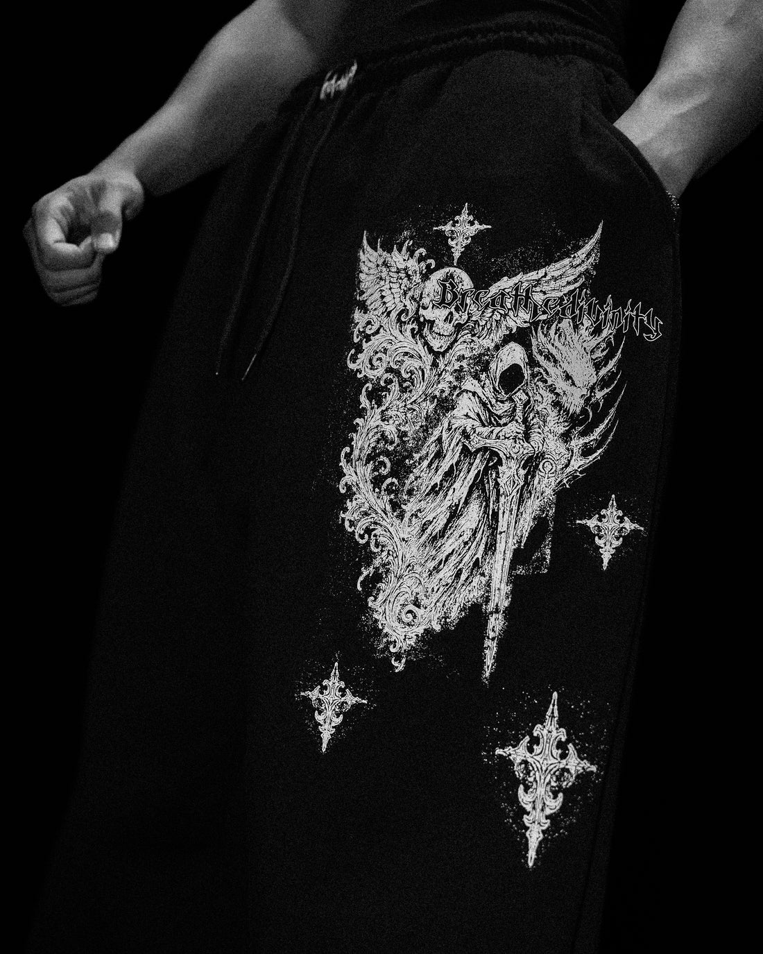 Dark Souls Banana Shape cuffed sweatpants [VOID BLACK]