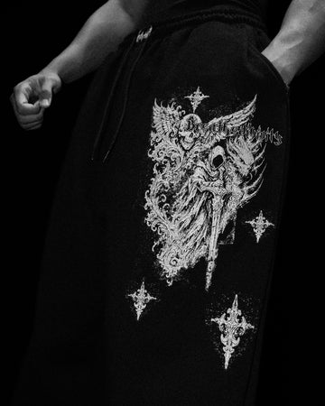Dark Souls Banana Shape cuffed sweatpants [VOID BLACK]