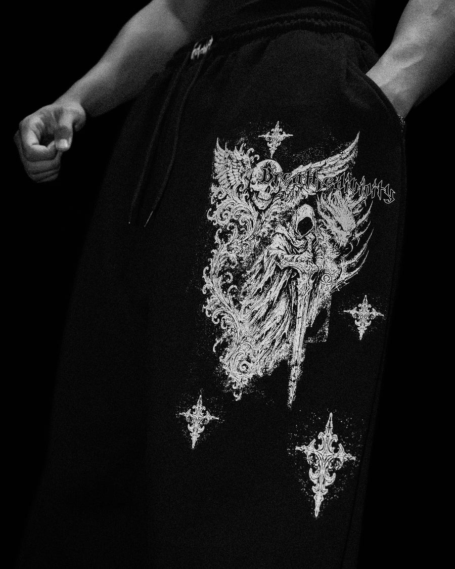 Dark Souls Banana Shape cuffed sweatpants [VOID BLACK]