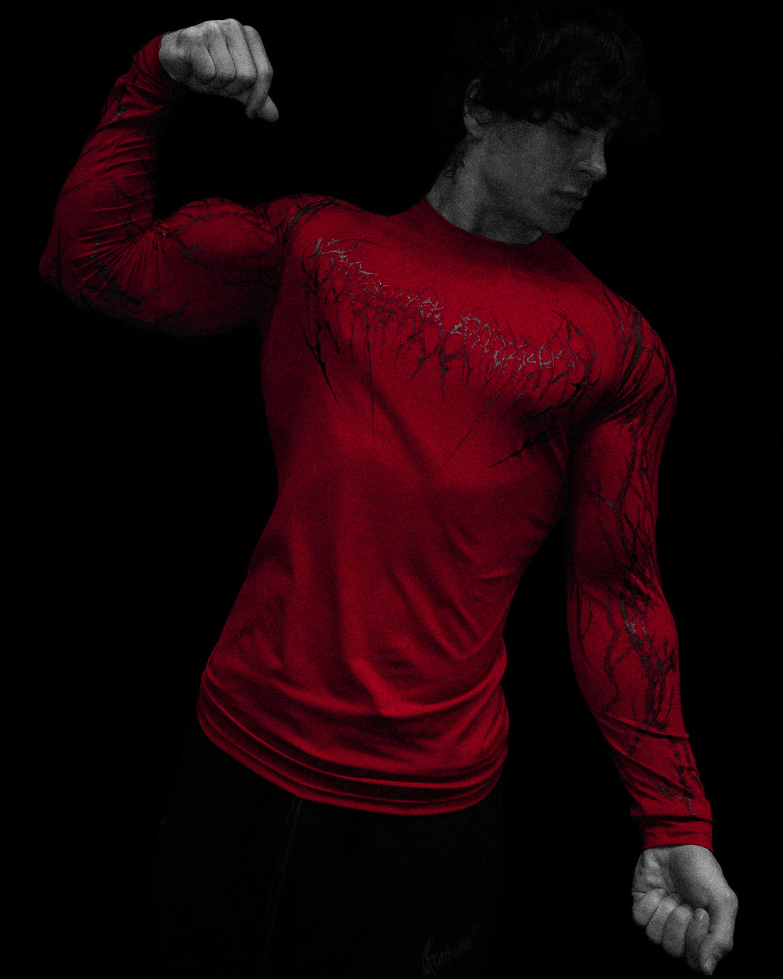 Void Tech™ Soul Decay longsleeve Compression [CRIMSON RED]