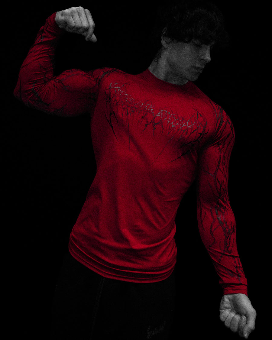 Void Tech™ Soul Decay longsleeve Compression [CRIMSON RED]