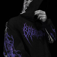 Dragon Blade Oversized Pullover Hoodie [HOLLOW PURPLE]
