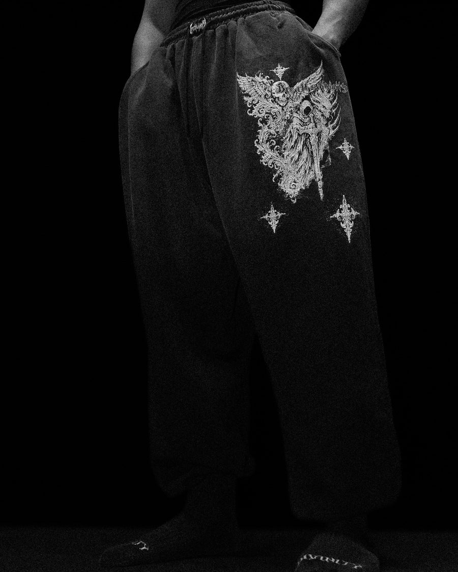 Dark Souls Banana Shape cuffed sweatpants [SMOKE]