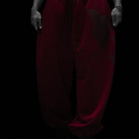Dark Souls Banana Shape cuffed sweatpants [CRIMSON RED]