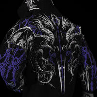 Dragon Blade Oversized Pullover Hoodie [HOLLOW PURPLE]