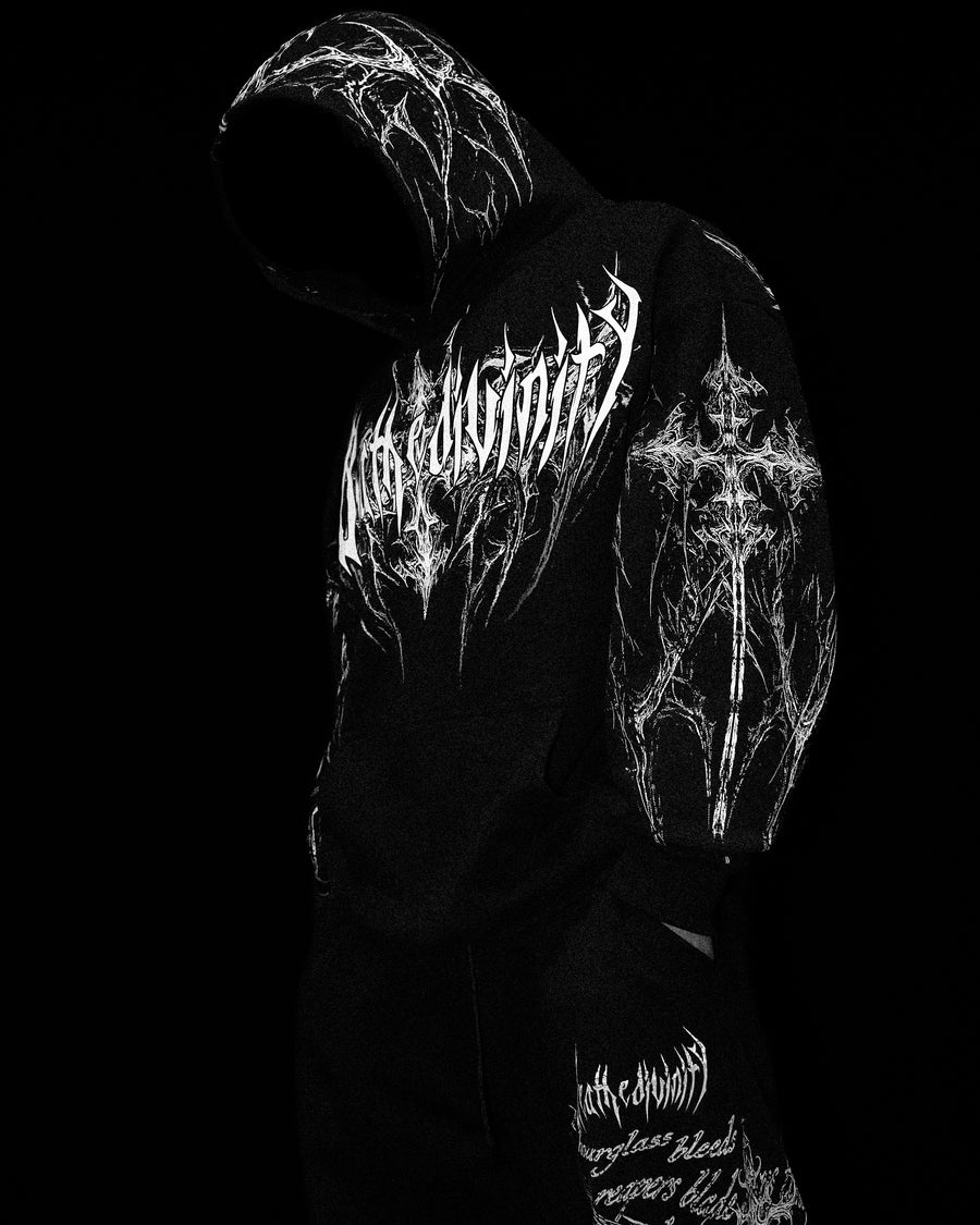 Prototype X Oversized pullover hoodie [VOID BLACK]