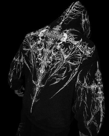 Prototype X Oversized pullover hoodie [VOID BLACK]