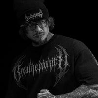 Essential Embroidery Cuff Beanie [VOID BLACK]