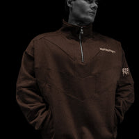 937 Embroidered Tactical Oversized Full-Zip Jacket [ROOT BEER]