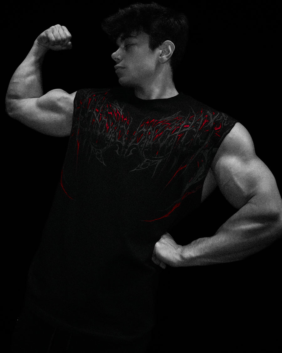 Dark Forge Oversized Cutoff Tee [NIGHTMARE]