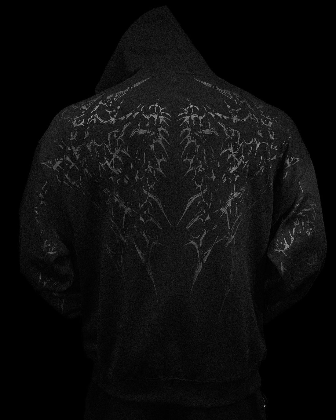 Deathkeeper Oversized Zip-up Hoodie [DARKNESS]