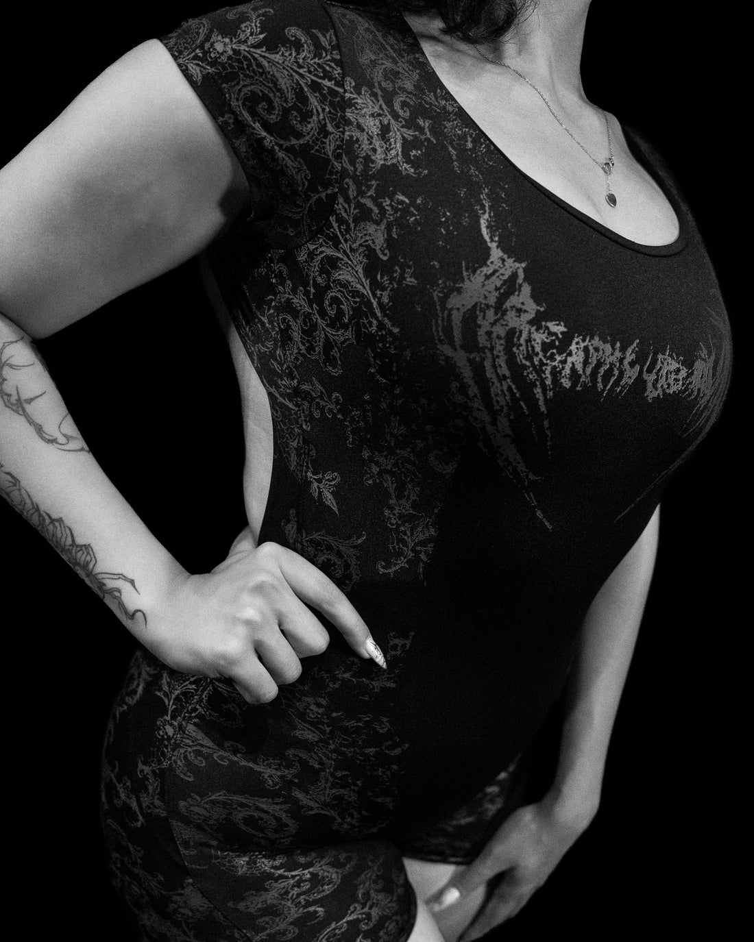 Women's Void Tech™ Regalia Open Back Bodysuit [DARKNESS]