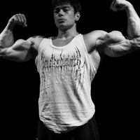 Doomslayer Graphic Bodybuilding Stringer [DIVINE WHITE]