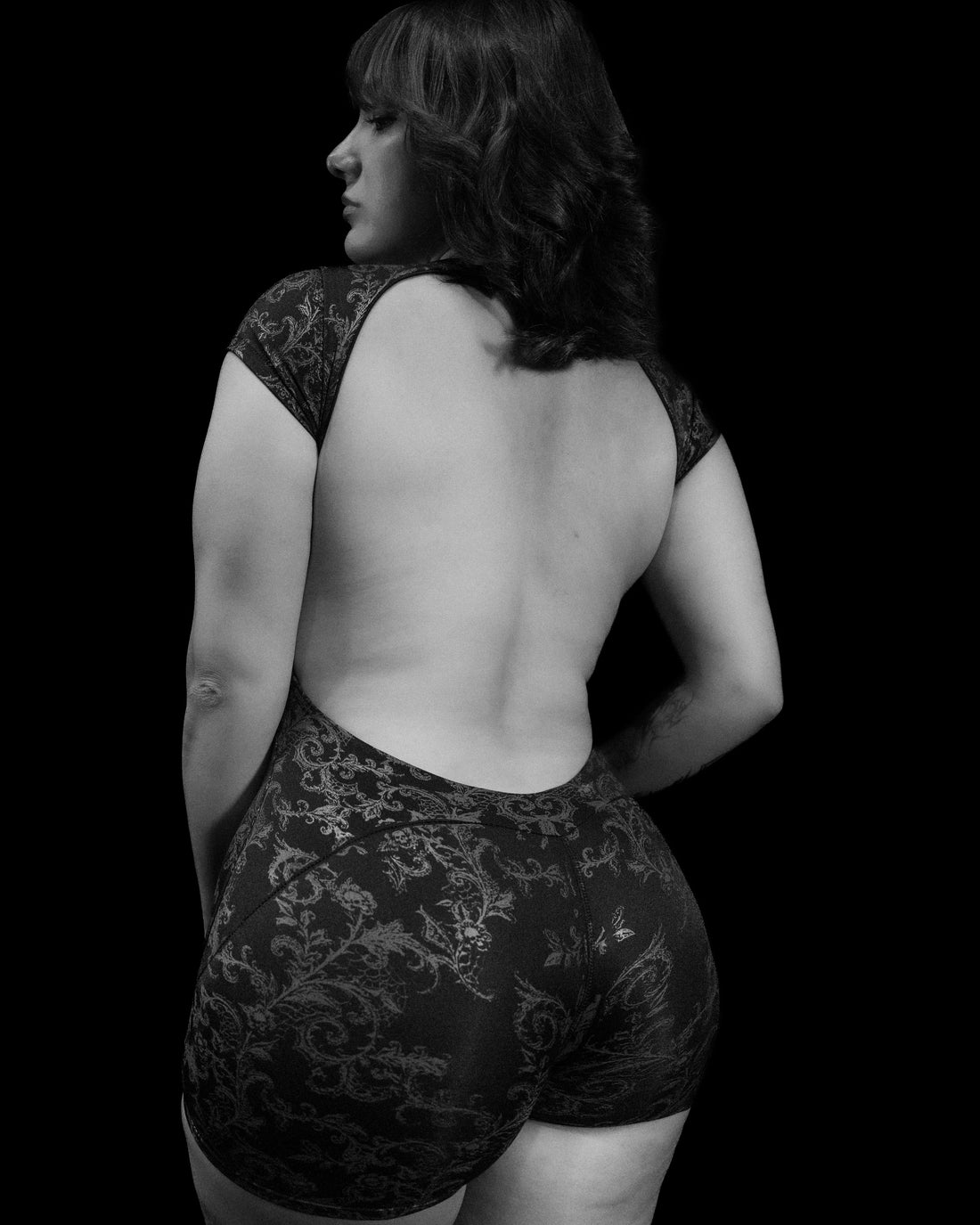 Women's Void Tech™ Regalia Open Back Bodysuit [DARKNESS]