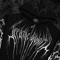 Immortality Oversized Zip-Up Hoodie [VOID BLACK]