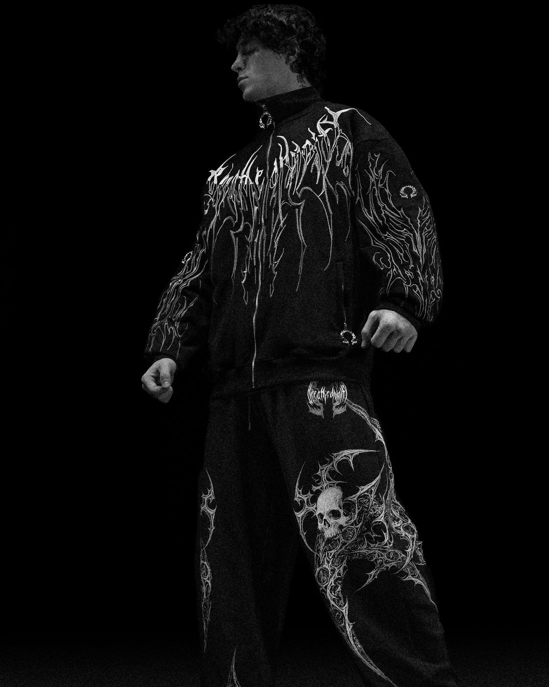 Obsidian Oversized Zip-up Jacket [MIDNIGHT]