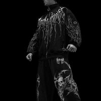 Obsidian Oversized Zip-up Jacket [MIDNIGHT]