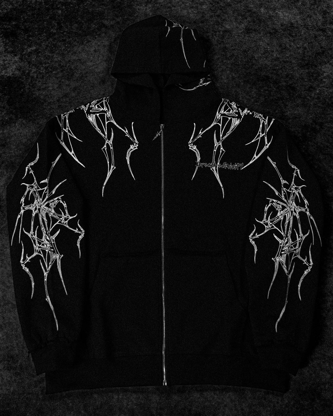 Venom Oversized Zip-up Hoodie [VOID BLACK]