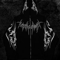 Kingslayer Oversized Zip-up hoodie [VOID BLACK]