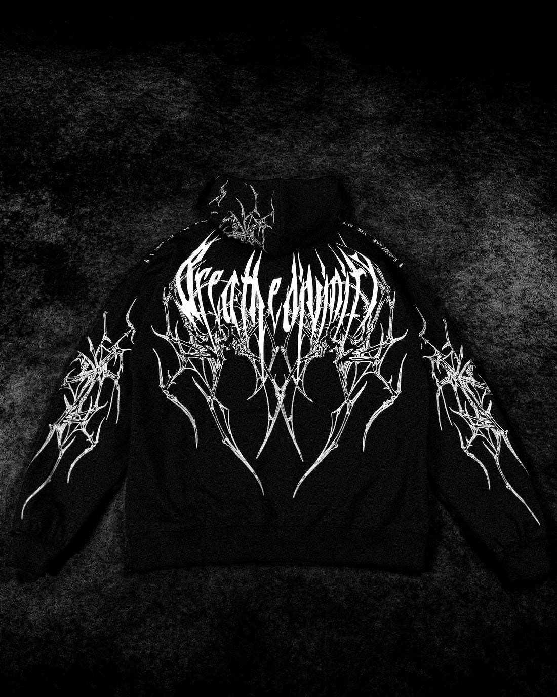 Venom Oversized Zip-up Hoodie [VOID BLACK]