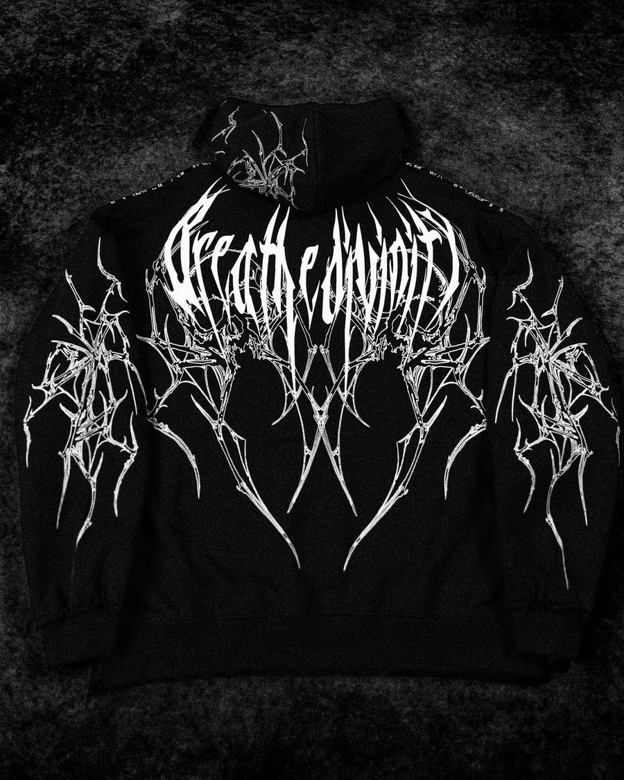 Venom Oversized Zip-up Hoodie [VOID BLACK]