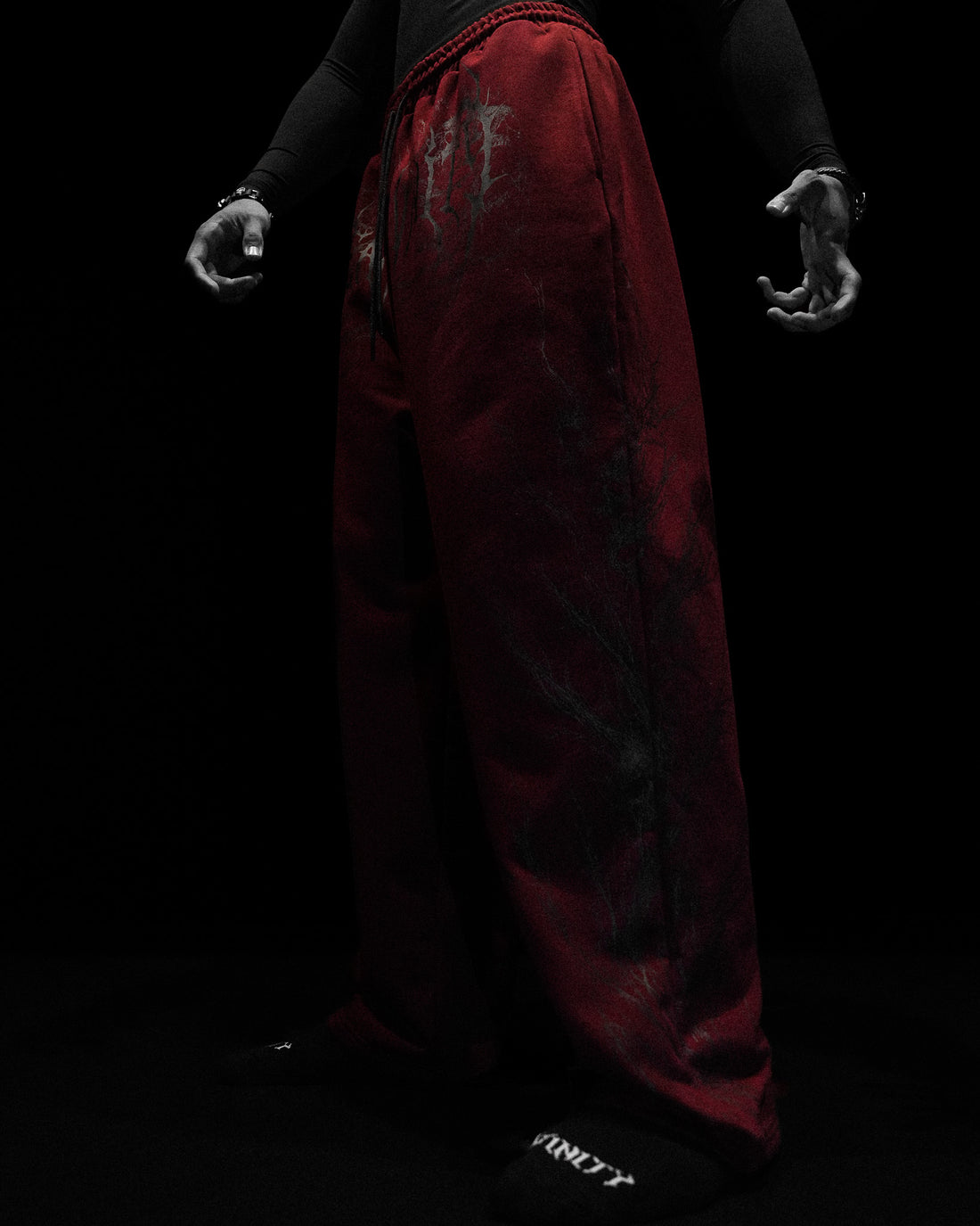 Dark Forest Uncuffed Luxury sweatpants [CRIMSON RED]