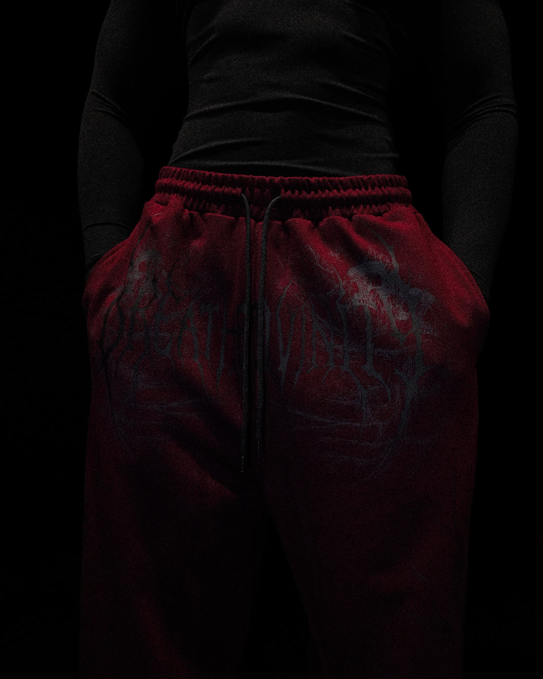 Dark Forest Uncuffed Luxury sweatpants [CRIMSON RED]