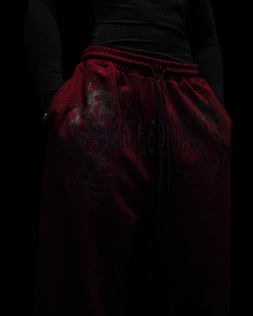 Dark Forest Uncuffed Luxury sweatpants [CRIMSON RED]
