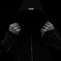 Metallic Tactical Oversized Cargo Zip-up Jacket [DARKNESS]