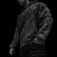 Ruined Oversized Zip-up Hoodie [VINTAGE WASHED]