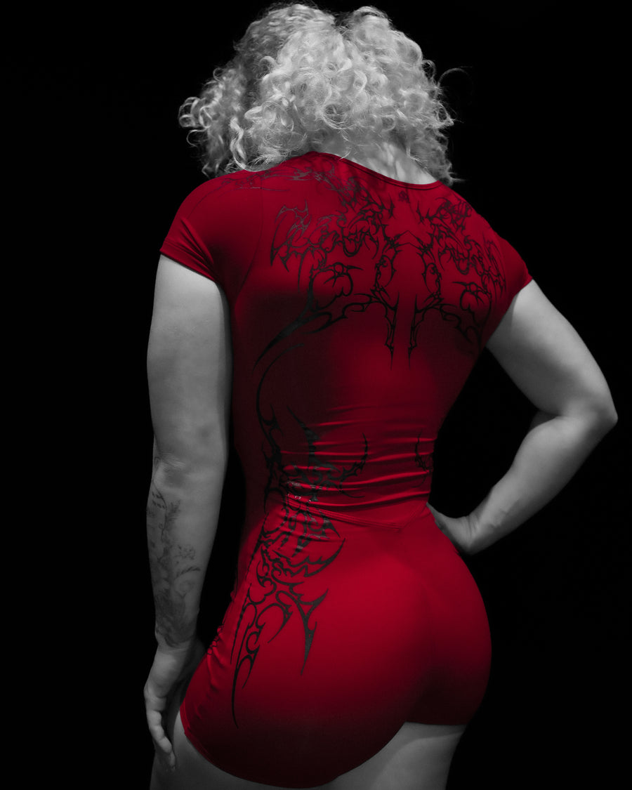 Women's Void Tech™ Nocturnal One Piece Bodysuit [CRIMSON RED]