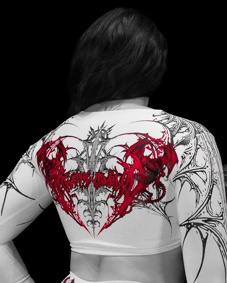 Womens Shadow Heart Twist Top [HEAVENLY RED]