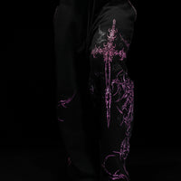 Women's Widow's Blade Rhinestone Uncuffed luxury sweatpants [BLOSSOM PINK]