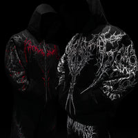 Nocturnal Oversized Zip-up Hoodie [VOID BLACK]