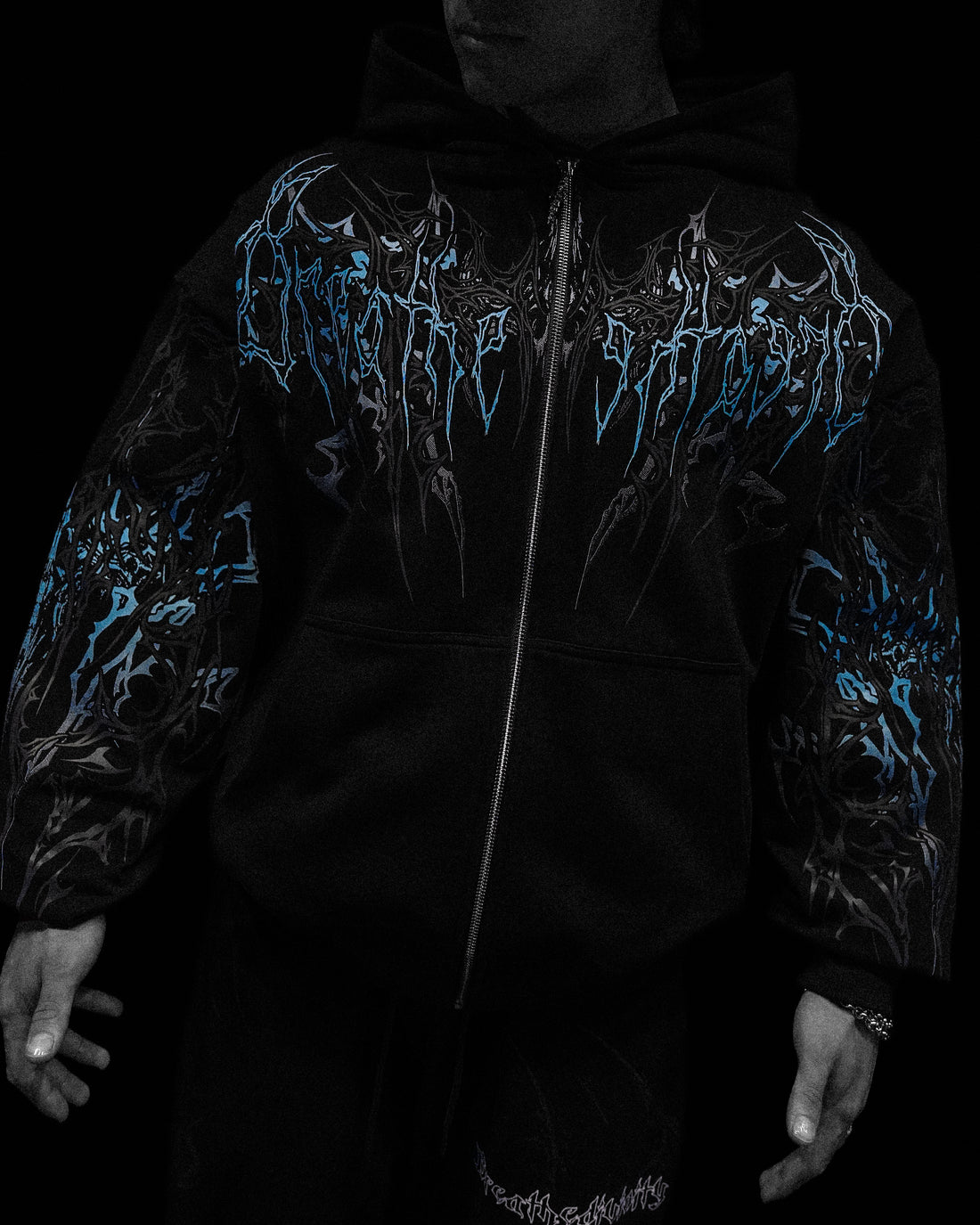 Obsidian Oversized Zip-up Hoodie [PULSE] – Breathedivinity