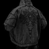 Ruined Oversized Zip-up Hoodie [VINTAGE WASHED]