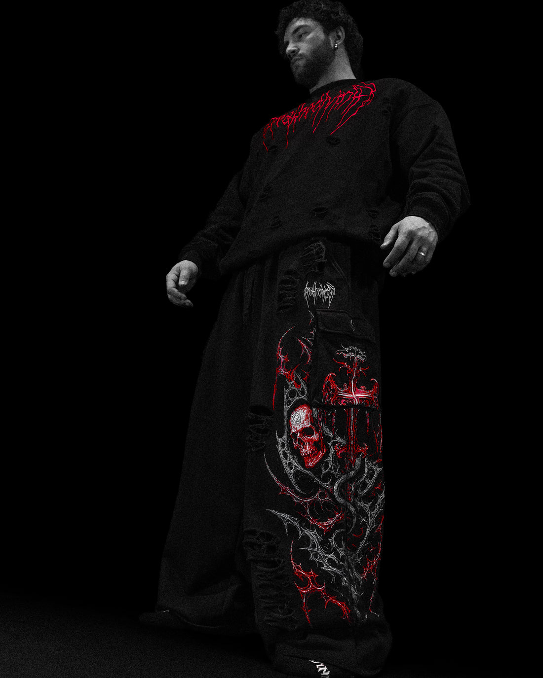 Mens Oversized Tarnished Crewneck [NIGHTMARE]