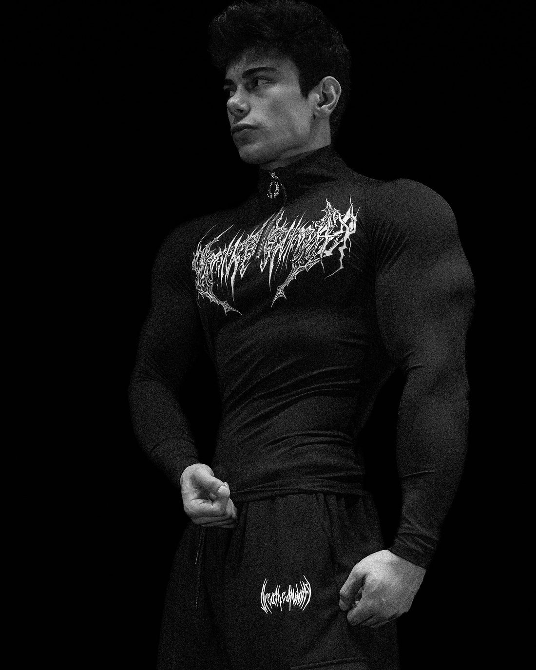 Void Tech™ Deathwing Longsleeve Quarter Zip Compression [VOID BLACK]