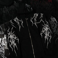 Venom Oversized Zip-up Hoodie [VOID BLACK]