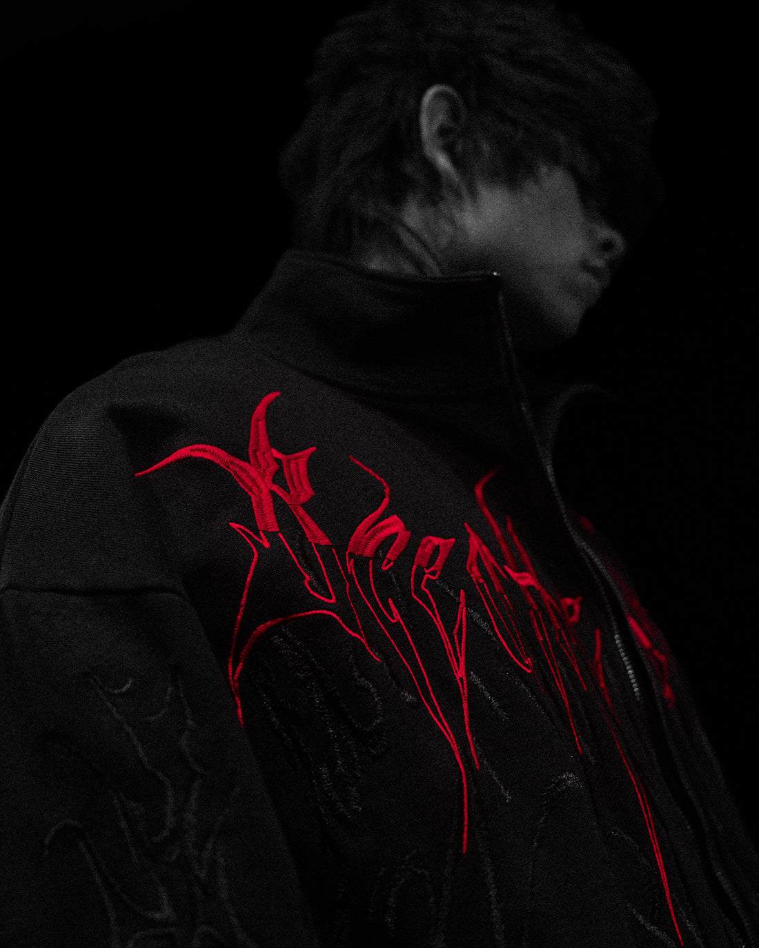 Obsidian Oversized Zip-up Jacket [NIGHTMARE]