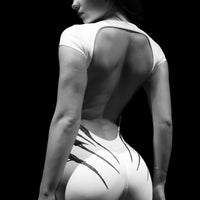 Void Tech™ Eternal Decay Open Back Bodysuit [DIVINE WHITE]