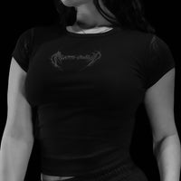 Women's Requiem Baby Tee [DARKNESS]