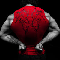Void Tech™ Cyber Skeleton Cut-off Delt Compression [CRIMSON RED]