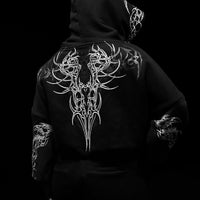 Women's Scarlet Kiss Cropped Zip-up Hoodie [ECLIPSE]